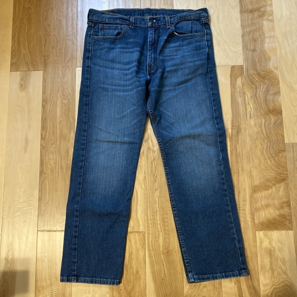 Levis 505 Blue Jeans Mens Regular Fit Straight Leg 36 X 30 - Picture 2 of 16